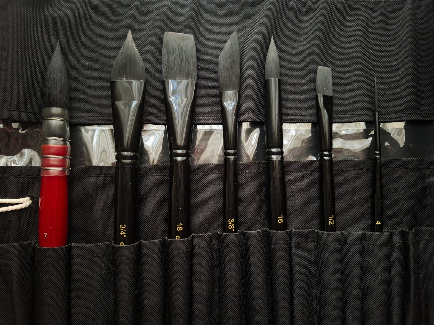 7-Piece Professional Watercolor Brush Set with Case.