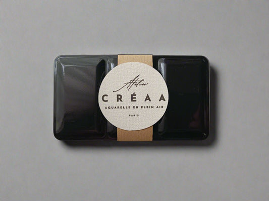 Compact Watercolor Set with Travel Brush.